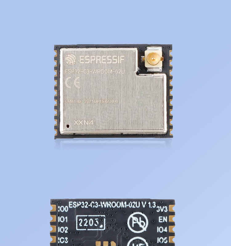 乐鑫科技华南代理商ESP32-C3-WROOM-02U-N4 wifi通信模块esp32 ble模组
