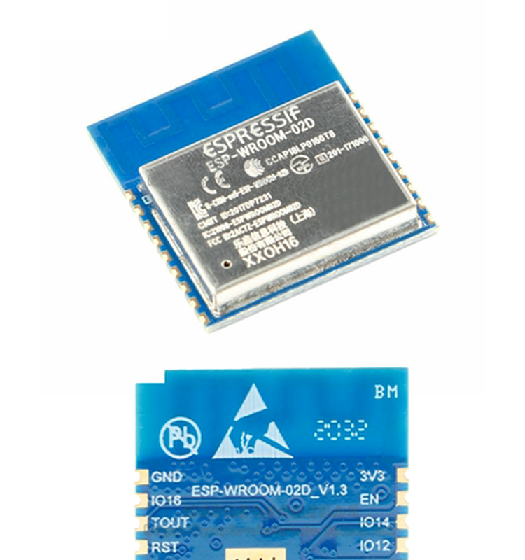 esp8266乐鑫官网ESP-WROOM-02D/02U无线wifi模组集成ESP8266EX的贴片式模组